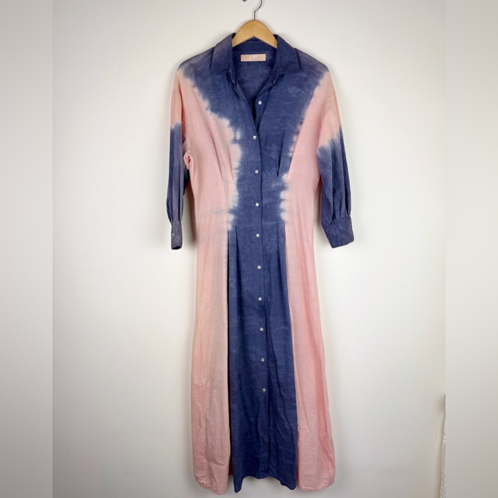 Cali Dreaming Tie Dye Maxi Shirt Dress